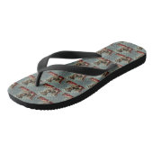 Schnauzer Hond Kerst Feestelijk Teenslippers (Schuin)