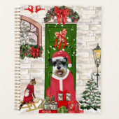 Schnauzer Hond Kerstmis  Planner (Voorkant)