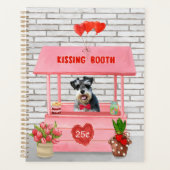Schnauzer-hond kusstand op Valentijnsdag Planner (Voorkant)