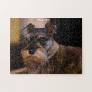 Schnauzer hond legpuzzels. legpuzzel