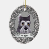 Schnauzer hond liefdevolle herinnering ornament (Rechts)
