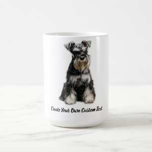 Schnauzer hond Maak je eigen tekst Koffiemok