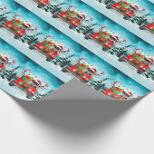 Schnauzer-hond met kerstcadeaus cadeaupapier (Hoek)