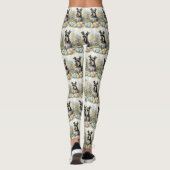 Schnauzer Hond met Paaseieren Vakantie Leggings (Achterkant)