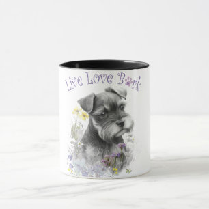 Schnauzer Hond Moeder Bloemstuk Mok