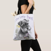 Schnauzer Hond Moeder Bloemstuk Tote Bag (Dichtbij)
