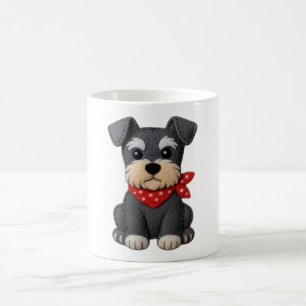 Schnauzer Hond Patchwork Koffiemok