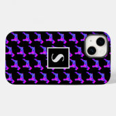 Schnauzer Hond Roze Silhouet Mono Zwart Case-Mate iPhone Case (Achterkant (horizontaal))