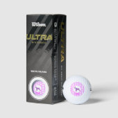 Schnauzer Hond Silhouet Poot Roze PY&B Golfballen (Verpakking)
