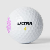 Schnauzer Hond Silhouet Poot Roze PY&B Golfballen (Logo)