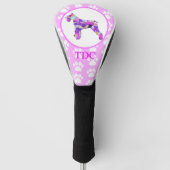 Schnauzer Hond Silhouet Poot Roze PY&B Golfheadcover (Voorkant)