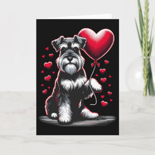 Schnauzer hond Valentijnsdag eigenaar van de hond  Kaart