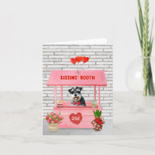 Schnauzer-hond Valentijnsdag Kusstand Kaart