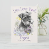 Schnauzer honden adoptie, Gotcha-dag Kaart (Staand voorkant)