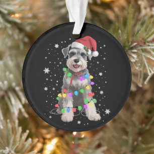 Schnauzer Honden Boom Kerstmis Kerst Huisdier Dier Ornament