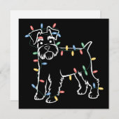 Schnauzer Honden Boom Kerstmis Kersthuisdier Dier  Feestdagenkaart (Voorkant / Achterkant)