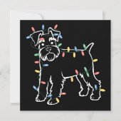 Schnauzer Honden Boom Kerstmis Kersthuisdier Dier  Feestdagenkaart (Voorkant)