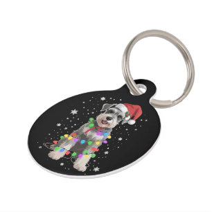 Schnauzer Honden Boom Kerstmis Kersthuisdier Dier Huisdierpenning