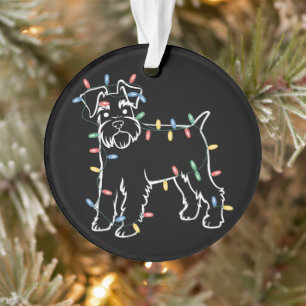 Schnauzer Honden Boom Kerstmis Xmas Huisdier Dier  Ornament