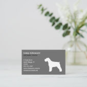 Schnauzer Honden Silhouet Visitekaartje (Staand voorkant)