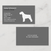 Schnauzer Honden Silhouet Visitekaartje (Voorkant / Achterkant)
