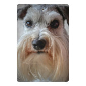 Schnauzer Hondengezicht Mini Klembord (Achterkant)
