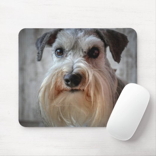 Schnauzer Hondengezicht Muismat (Met muis)