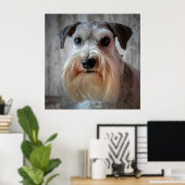 Schnauzer Hondengezicht Poster (Thuiskantoor)