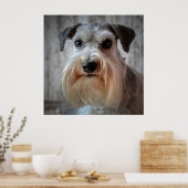 Schnauzer Hondengezicht Poster (Keuken)