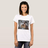 Schnauzer Hondengezicht T-shirt (Voorkant volledig)