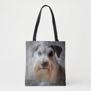 Schnauzer hondengezicht tote bag