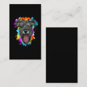 Schnauzer Hondenliefhebber Colorful Puppy Visitekaartje (Voorkant / Achterkant)