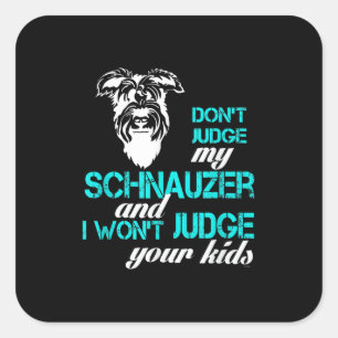 Schnauzer-Hondenliefhebbers of -eigenaars Vierkante Sticker