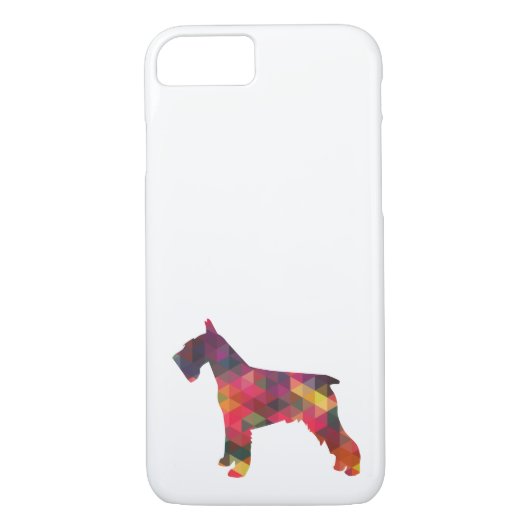 Schnauzer Hondenras Geo Silhouette Multi Case-Mate iPhone Case (Achterkant)