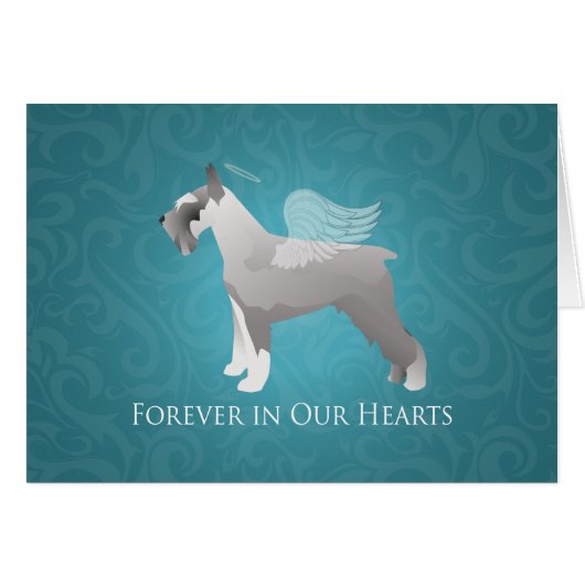 Schnauzer Hondenras Pet Memorial Sympathcard (Voorkant Horizontaal)