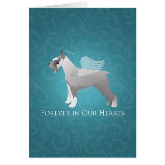 Schnauzer Hondenras Pet Memorial Sympathcard (Voorkant)
