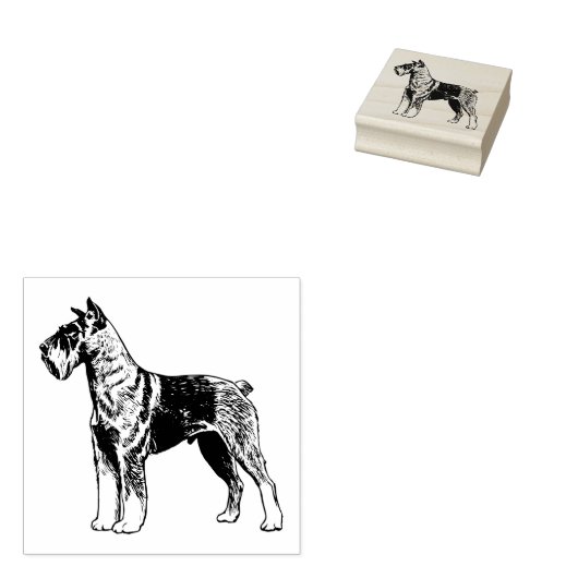 Schnauzer-Hondenras Rubberstempel (Gestempeld)