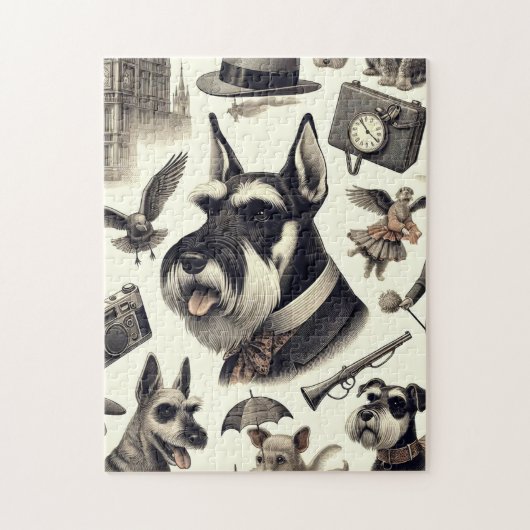 Schnauzer Illustratie Legpuzzel (Verticaal)