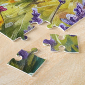 Schnauzer in bloemenweide legpuzzel (Zijkant)