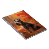 Schnauzer in Herfstbladeren Herfst Inspire Notitieboek (Rechterzijde)