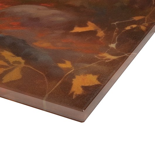 Schnauzer in Herfstbladeren Herfst Inspire Snijplank (Hoek)