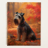 Schnauzer in herfstbladeren val inspireert planner (Voorkant)