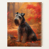 Schnauzer in herfstbladeren val inspireert planner (Achterkant)