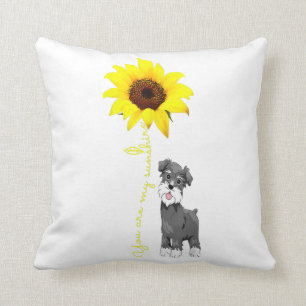 Schnauzer is mijn zonneszonnebloem Schnauzer mama Kussen