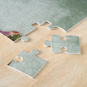 Schnauzer jigzaag Puzzle dog Floral on Green Legpuzzel (Zijkant)