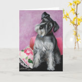 Schnauzer Kaart (Gele Bloem)