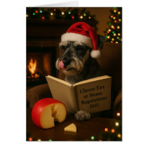 Schnauzer 'Kaasbelasting' kerstkaart