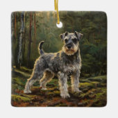 Schnauzer  keramisch ornament (Voorkant)