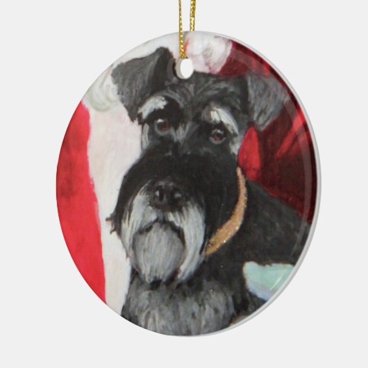 schnauzer keramisch ornament (Links)