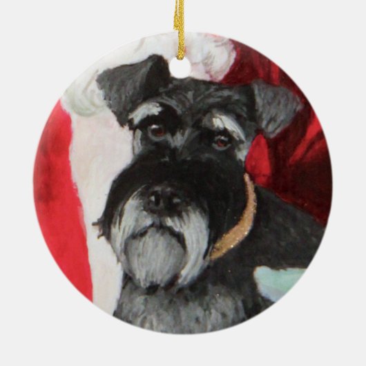 schnauzer keramisch ornament (Achterkant)